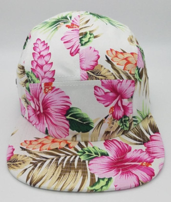 Floral Hawaiian Print Cap